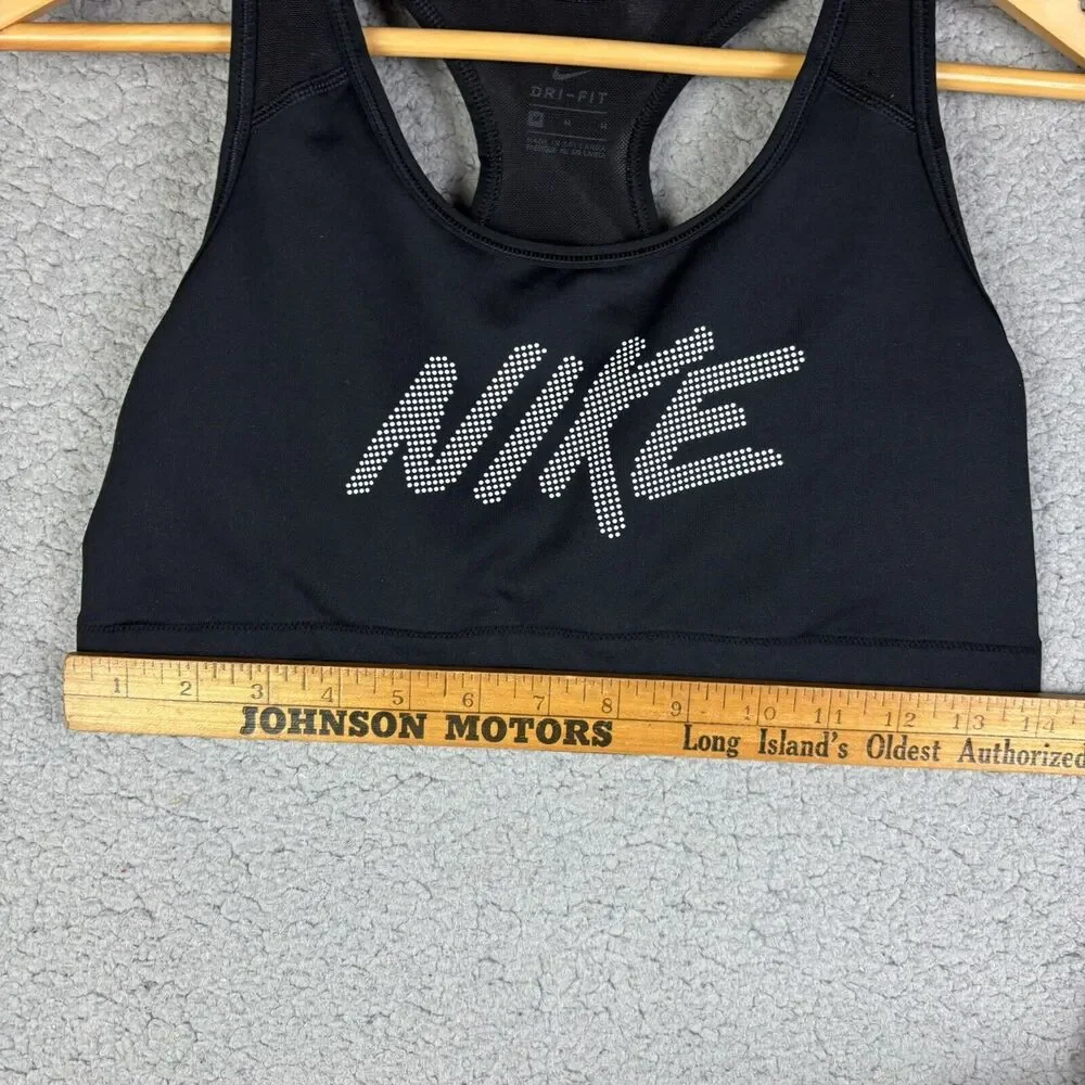 Nike Sports Bra Victory Medium Impact Black White (928871-011) Size M‎ Racerback
